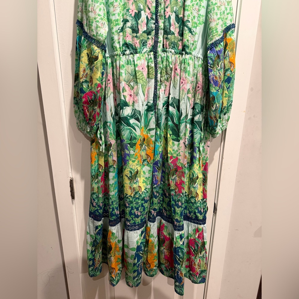 Anthropologie the Eleanora Long Sleeve Maxi Dress Size L - Picture 10 of 16